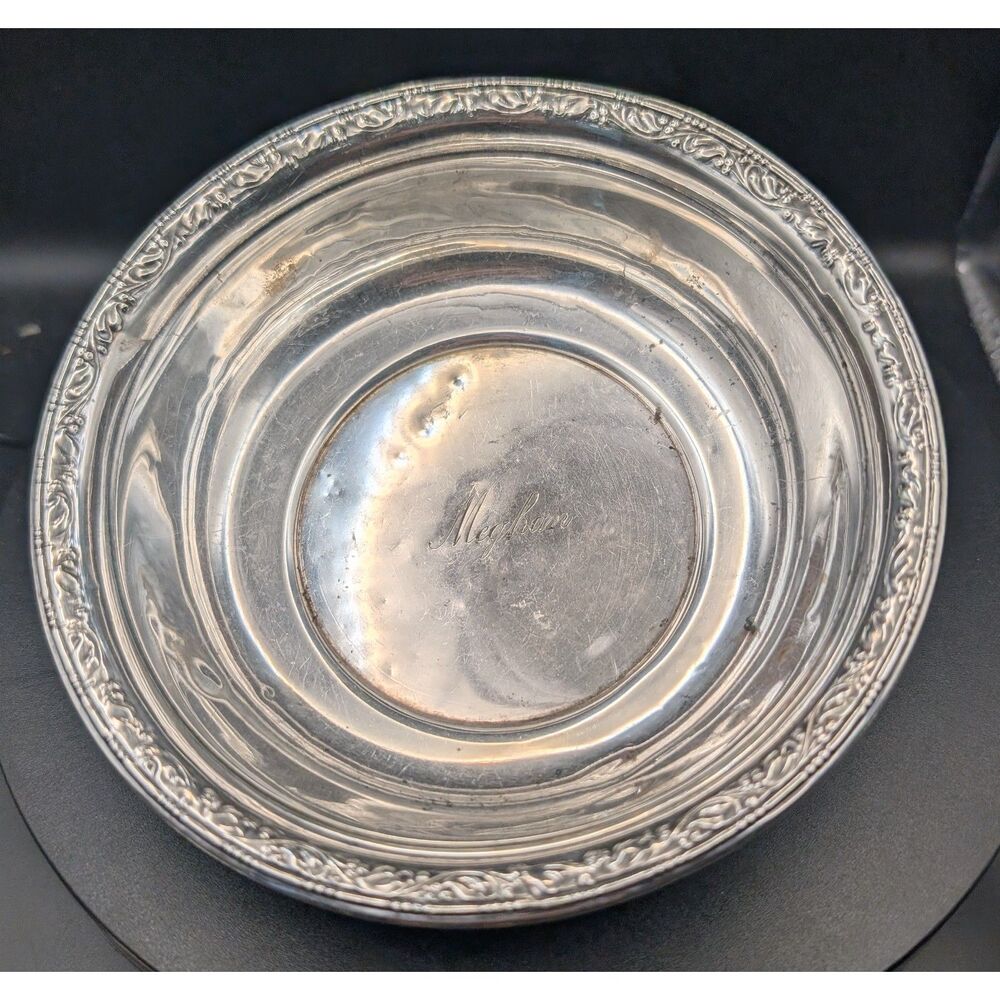 Wallace Sterling Bowl • 110 Pattern • 51.8g • Engraved “Meghan” • Silver